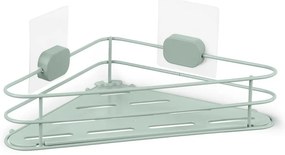 Зелен ъглов самоносещ метален рафт за баня Grena - Compactor