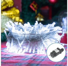 Aigostar - LED външна коледна гирлянда 200xLED/8 функции, 23 m, IP44, студено бяло