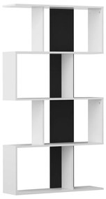 Черно-бял шкаф за книги 89x165 cm Sigma - TemaHome