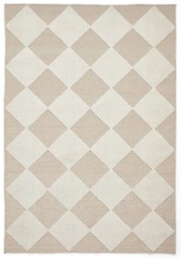 Бяло-бежов килим подходящ за пране 160x230 cm Lyna Beige&amp;White – Think Rugs