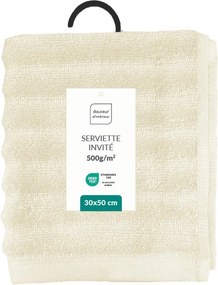 Кремава памучна кърпа от тери 30x50 cm Maya – douceur d'intérieur