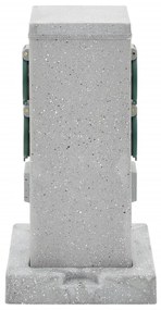 Външен контакт с шип 4-посочен каменна визия сив 16x16x29,5 см