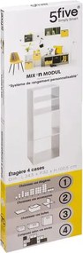 Рафт 5five Mix'n Modul, 2+2 отделения, MDF, 35x32x101 cm - Естествен