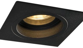 Интелигентен вграден прожектор черен квадратен вкл. Wifi GU10 - Chuck