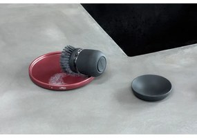 Дозатор за течен сапун с четка за миене на съдове Brabantia Sinkside 1003317, 100 мл, Полиестерни четчици, Поставка, Тъмносив