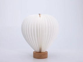 Бяла LED затъмняваща се настолна лампа с хартиен абажур (височина 20 cm) Aeris – Gingko