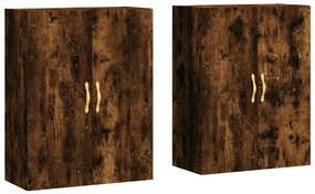 3195608 vidaXL Стенни шкафове, 2 бр, опушен дъб, 69,5x34x90 см