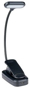 Grundig - презареждаема настолна LED лампа с щипка LED/5V 400 mAh черна