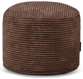 Тъмнокафяв пуф от рипсено кадифе Mini – SLOWDOWN