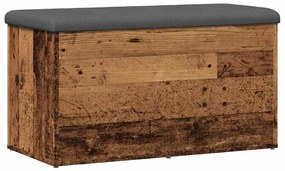 857617 vidaXL Пейка за съхранение Старо дърво 82x42x45 cm Инженерна дървесина