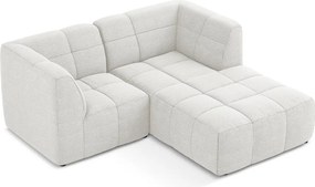Бял ъглов диван от прежда с примки от букле (десен ъгъл) Aloha – Makamii