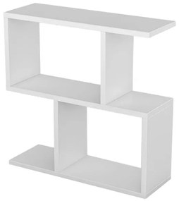 Конзола Kalune Design 854KLN2801, 60х60 см, 3 нива, Меламиново покритие, Бял