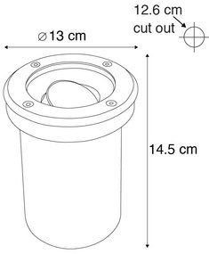 Интелигентен външен градински прожектор черен регулируем с Wi-Fi GU10 - Delux