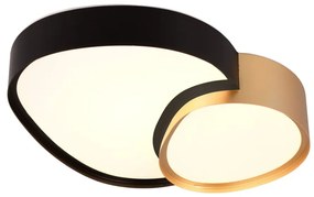 Светодиодна лампа за таван в черно и златно 36x43,5 cm Rise - Trio