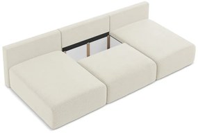 Кремав разтегателен ъглов диван с място за съхранение Kalena – Makamii