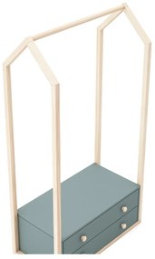 Отворен детски гардероб сиво-зелен 80x170x40 cm Esteban – Marckeric