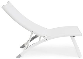 Бял градински шезлонг метален Taylor – Bizzotto