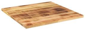 371409 vidaXL Плот за маса, 70x70x3,8см, квадратен, масивно дърво грубо манго