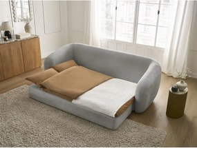 Светлосив шенилов сгъваем диван 228 cm Neyo – Bobochic Paris