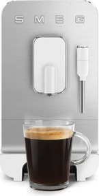 Еспресо машина SMEG Collezione BCC12WHMEU, 1350 W, 19 bar, 1.4 л, 8 функции, Вградена мелачка, Дюза за пара, Бял