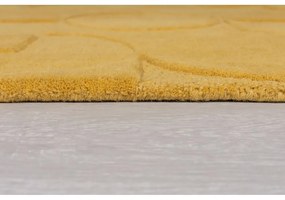 Кръгъл килим от жълта вълна ø 160 cm Gigi - Flair Rugs