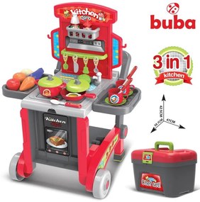 Buba - Little Chef детска кухня куфар - червен
