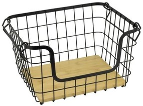 Horecano - Касетка метал/дърво 32,4x25,9xh9,19см черен мат HOME-(WK830305)