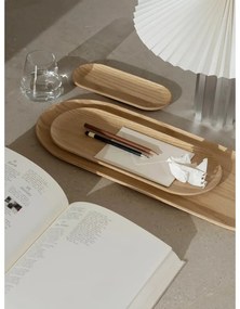 Бяла/в сребрист цвят затъмняваща се настолна лампа с текстилен абажур (височина 36 cm) Taite – Blomus