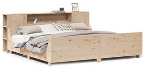 3323758 vidaXL Рамка за легло без матрак, 180x200 см, масивна чамова дървесина