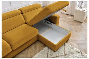 Разтегателен ъглов диван в цвят горчица (променлив) Monaco – Bobochic Paris
