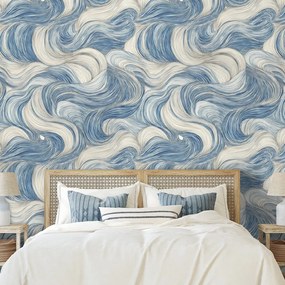 Фототапет – Сини вълни в движение