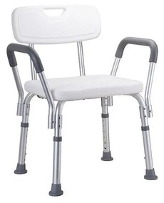 Столче 56x66 см, сребристо/бяло