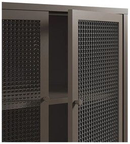 Сива метална витрина 121x90x40 cm Layna – Marckeric