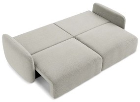 Светлосив разтегателен диван с място за съхранение 238 cm Kalena – Makamii