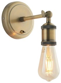 Endon 97245 - Настенно спот осветително тяло HAL 1xE27/10W/230V месинг