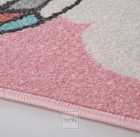 Детско килимче с балони в пастелно розово Ширина: 120 см | Дължина: 160 см
