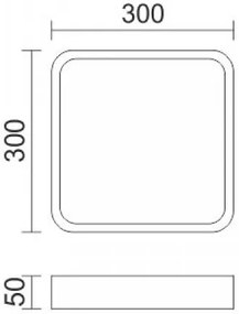 Лампа за таван Cloud-White-Tetragono-21W