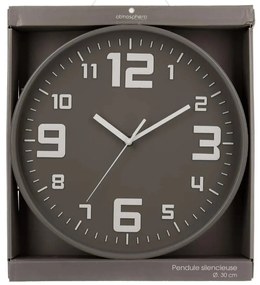 Стенен часовник atmosphera Elian, Ø30 cm - Сив