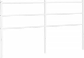 355448 vidaXL Метална резервна табла за легло, бяла, 150 см