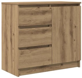 861579 vidaXL Бюфет с чекмеджета, дъб артизан 71x35x65 см Инженерна дървесина