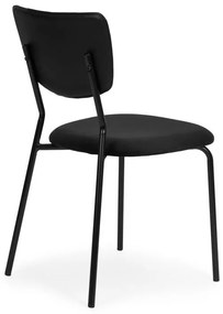 Комплект от 4 трапезни стола - тапицирани кадифени столове с метална конструкция