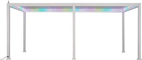 Електрическа пергола Hesperide Evora, Бял алуминий, 6x3.6 m