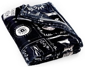 Черно одеяло с хелоуински мотив от микроплюш 130x170 cm Enchanted Witchcraft – Catherine Lansfield