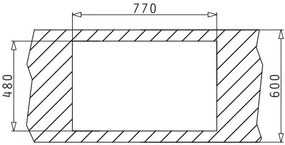 мивка Pyramis Athena 1B 1D-79X50-текстуриран