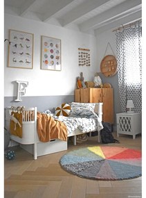 Вълнен ръчно изработен детски килим подходящ за пране ø120 cm Pie Chart – Lorena Canals