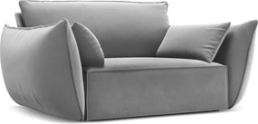 Светлосиво кадифено кресло Vanda – Mazzini Sofas
