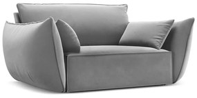 Светлосиво кадифено кресло Vanda – Mazzini Sofas