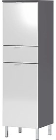 Висок шкаф за баня в бяло и сиво 34x120 cm Mauresa - Germania