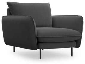 Кресло от тъмносиво кадифе Vienna - Cosmopolitan Design