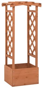 316391 vidaXL Плантер с решетка и арка, 49x39x117 см, чам